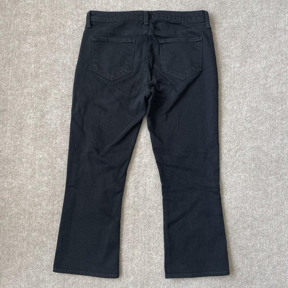 L'Agence Jeans Womens 27 Black Cropped Bootcut Stretch Denim Pants Designer - Picture 9 of 11